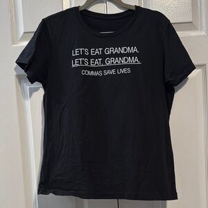 Black Graphic Tee - Commas Save Lives